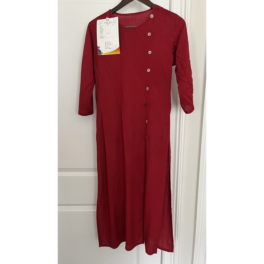 Utsav Fashion Indian kurta top Sz. S red NWT